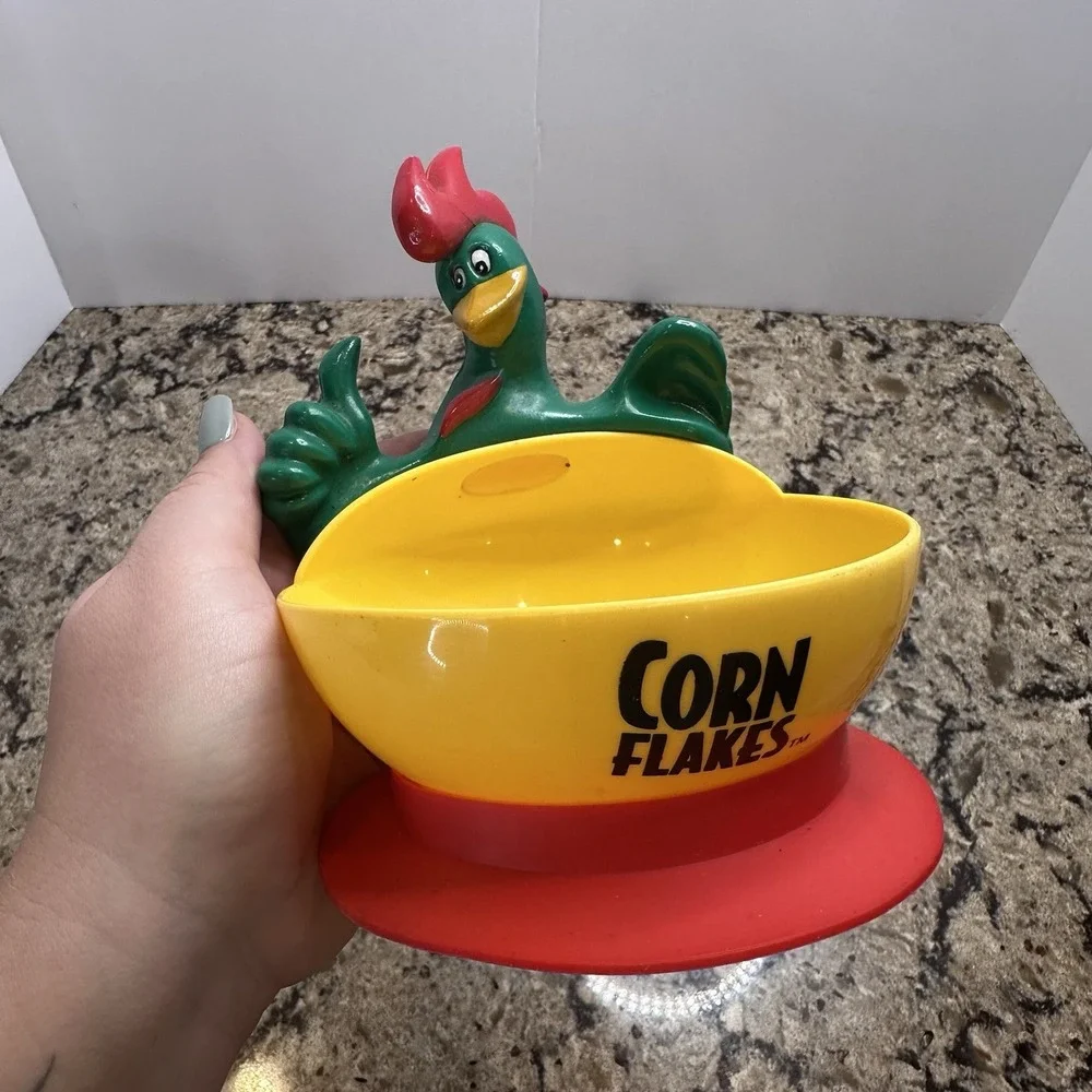 Kelloggs Corn Flakes VTG Advertising Rooster Bowl Cornelius the Aronson NY 2000